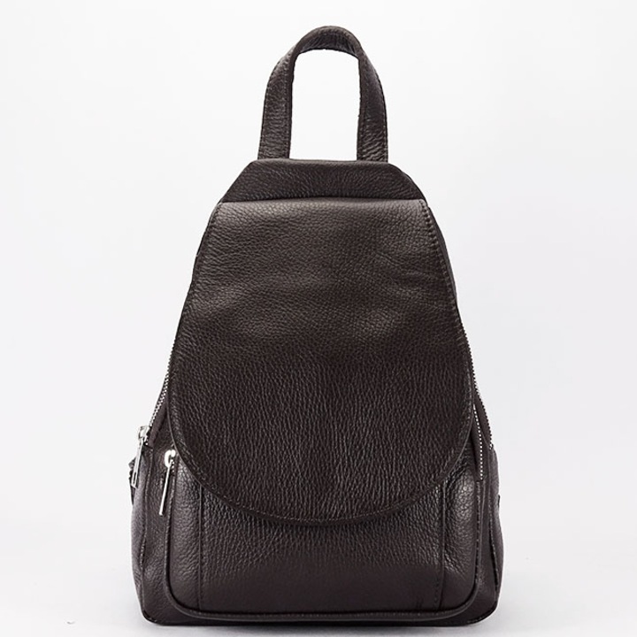 Rucsac cafeniu din piele naturala 8906 122 Maro cafeniu