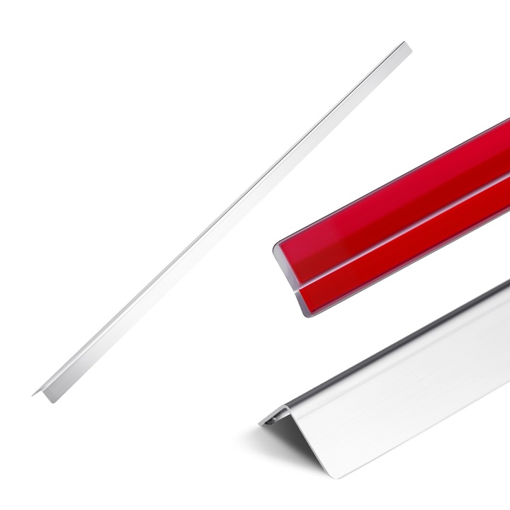 Protecție colț perete din inox 304, set 10 buc, dimensiune 25x25x1217mm, unghi 90, montaj fără gaurire