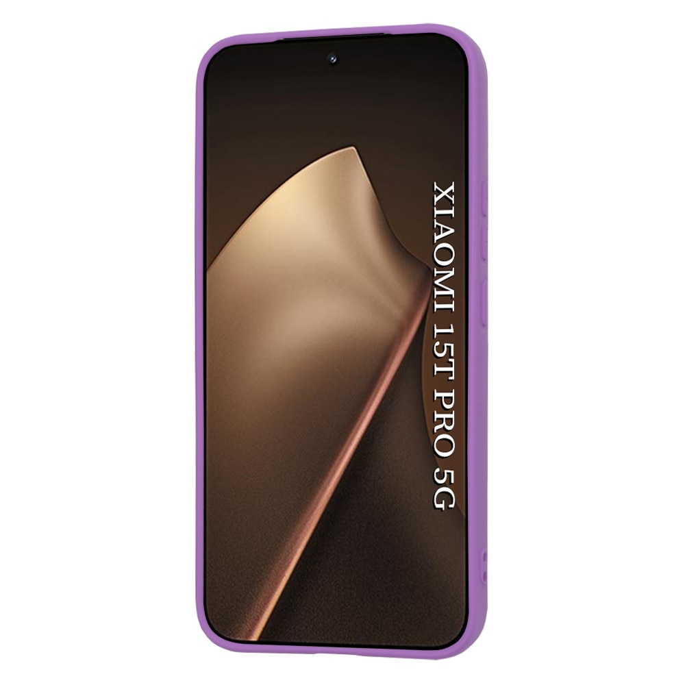 Husa pentru Xiaomi 15T Pro, SKYDDAR INNOVATION, din Silicon Catifelat, SoftElegance, set cu sticker, Mov