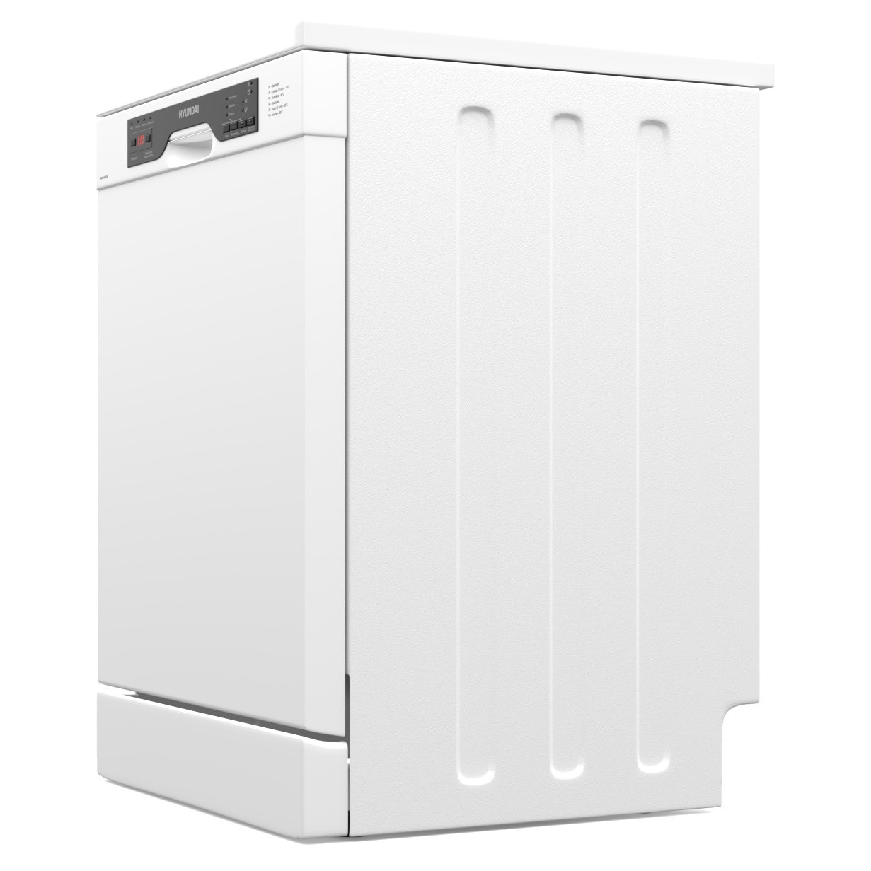 Masina de spalat vase, Hyundai HDW19-6060/W, Latime 60 cm, 12 seturi, 6 programe, tabel de control in greaca, Clasa E, Alb