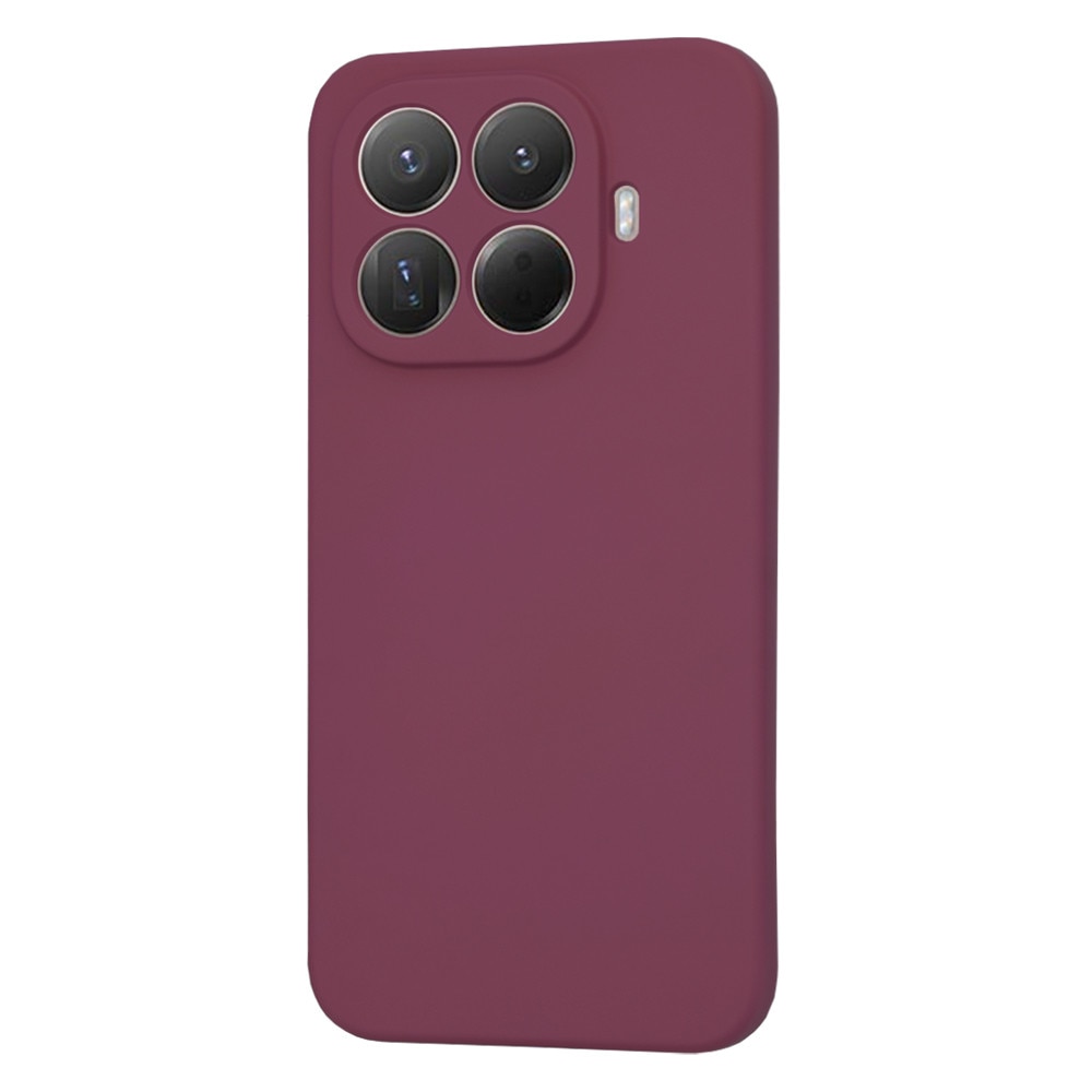 Husa pentru Xiaomi 15T Pro, SKYDDAR INNOVATION, din Silicon Catifelat, SoftElegance, set cu sticker, Bordo