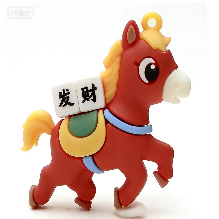 Szerencsés póni kulcstartó, szerencsehozó medál, XM 3