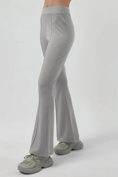 Pantaloni dama, HiCCUP, evazati gri, Gri carbune