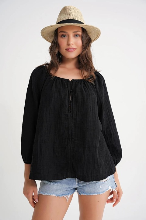 Bluza dama, Mixray, textil, negru