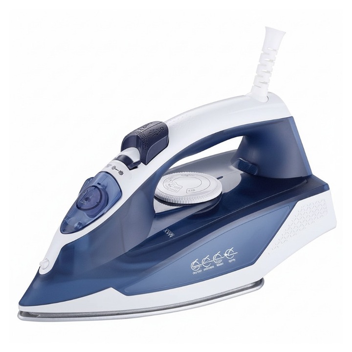 Fier de calcat cu talpa ceramica, 2200 W, 260 ml rezervor, 70 g/min. abur, 930 g greutate
