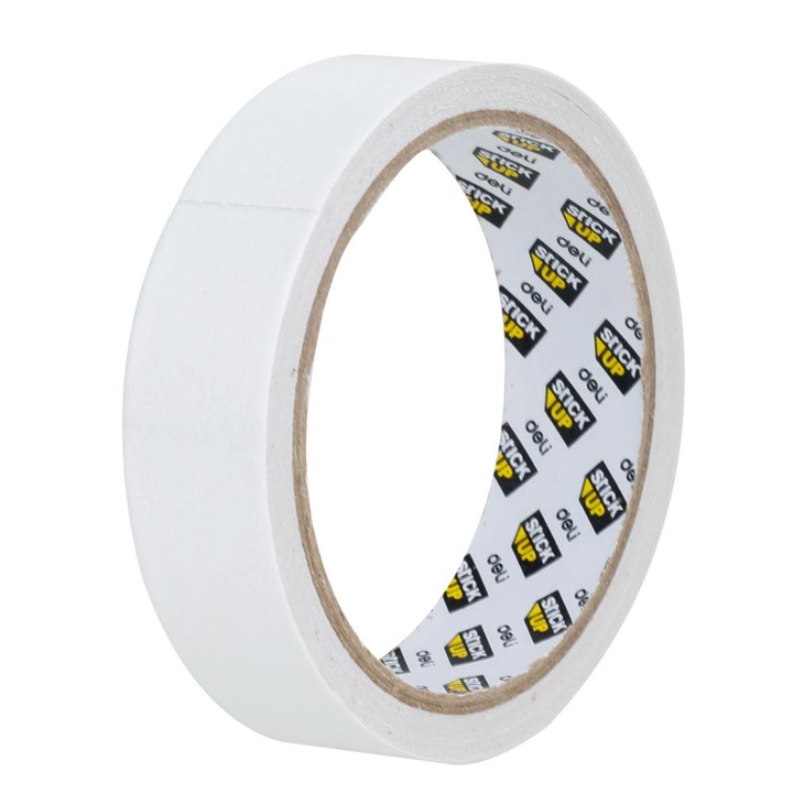 Bandă dublu adezivă albă, Deli, 10y x 24mm