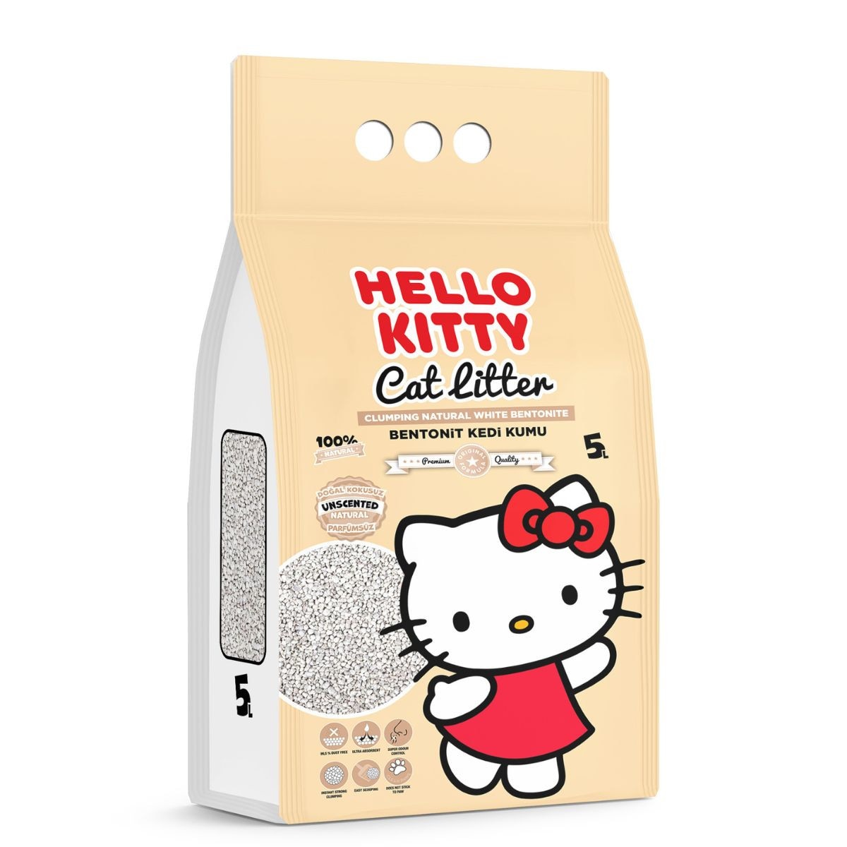 Nisip litiera pentru pisici, Hello Kitty, cu bentonita 100