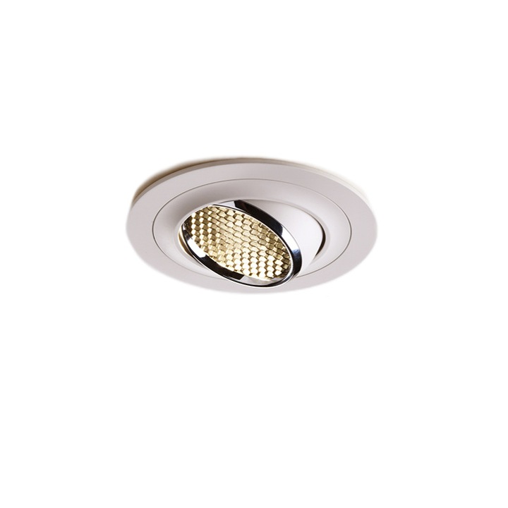 Spot LED incastrat, 5W, alb cald, 85mm, rotativ, din aluminiu