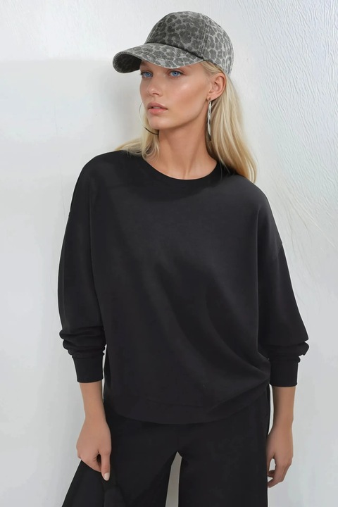 Hanorac dama, Busem, Negru, Textil