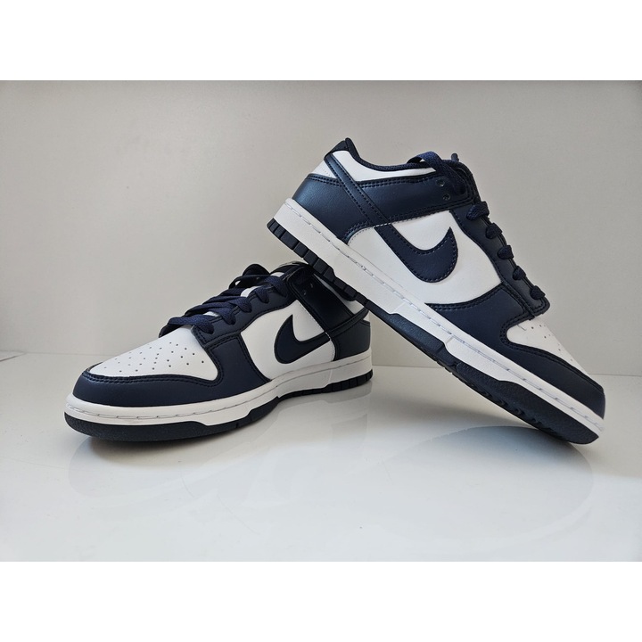 Pantofi sport bărbați, Nike, Dunk Low, albastru, piele ecologică, 38.5 EU