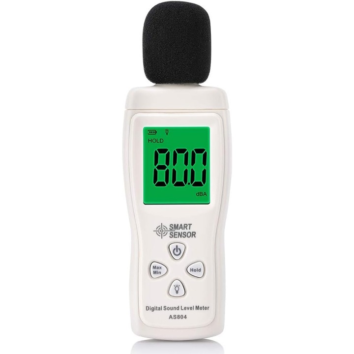 Masurator digital al nivelului sonor, 30-130dBA, ecran LCD iluminat, functie de oprire automata, unelte si aparate de masura