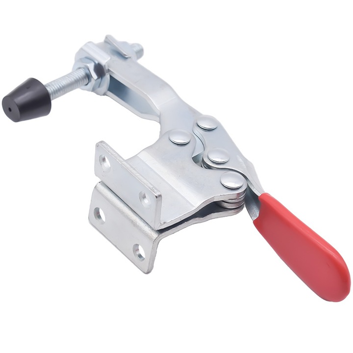 Set de 5 cleme de prindere rapide verticala GH-225-D, 227KG, 500lbs, cu maner robust, rosu