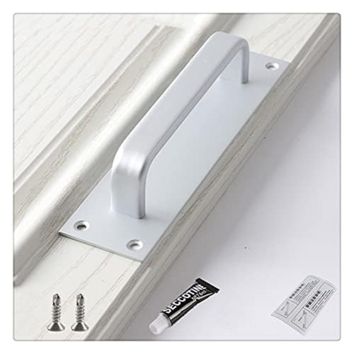 Maner usa glisanta, cu placa de baza, aluminiu, 200x50x40mm, rezistent, usor de instalat