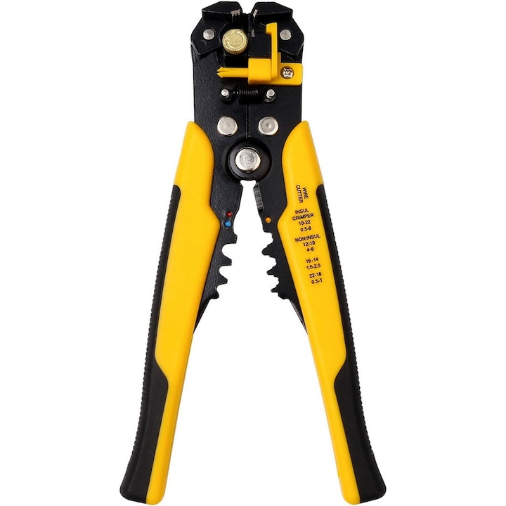 Автоматични клещи за оголване, прецизно регулиране, 10-24AWG, 0.2-6.0mm, 320g