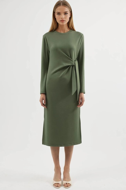 Rochie Midi, HiCCUP, verde kaki, jerseu