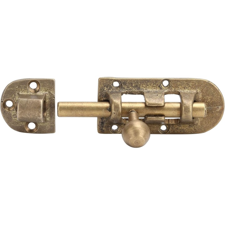 Cilindru de usa din alama, inchidere robusta, finisaj bronz, design delicat