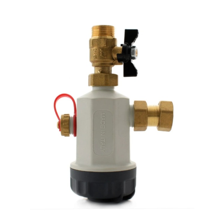 Filtru magnetic FDM-1P, 3/4", pentru centrala termica, compact, instalare orizontala/verticala