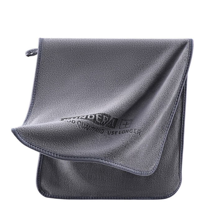 Prosop uscare auto FooFoony, microfibra, super absorbant, gri, 75x35 cm