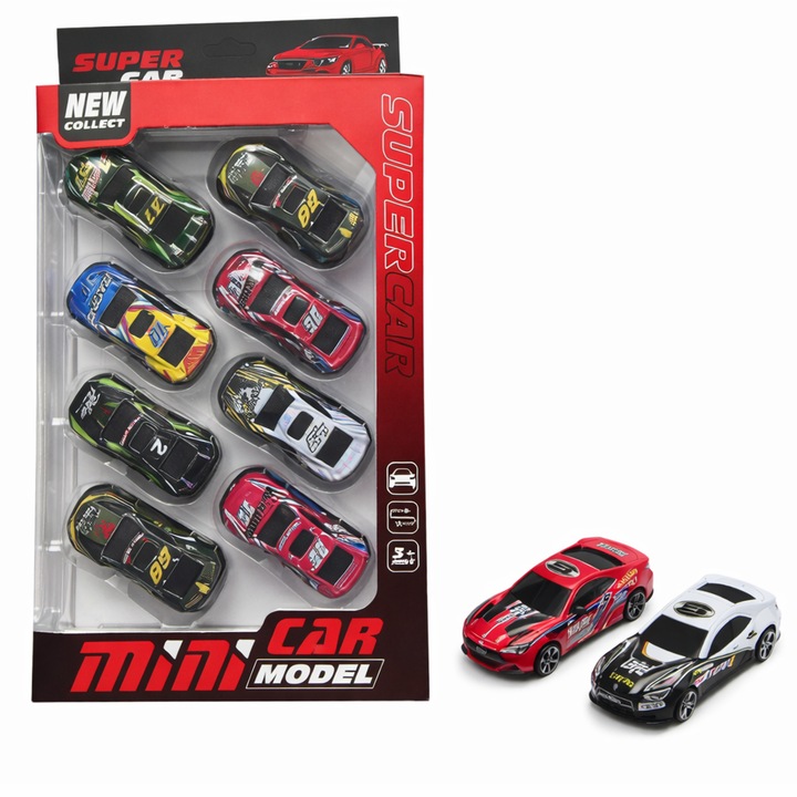 Set Masinute Mini Car Model – Super Cars (8 bucati)