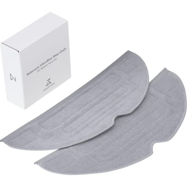 Set 2 Lavete Mop Microfibra Roborock pentru VibraRise, reutilizabile, lavabile