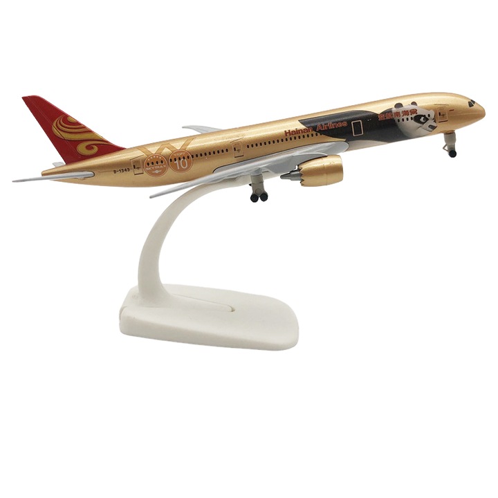 Repülő machete 787 Kung Fu Panda, statikus modell, arany, felnőtteknek