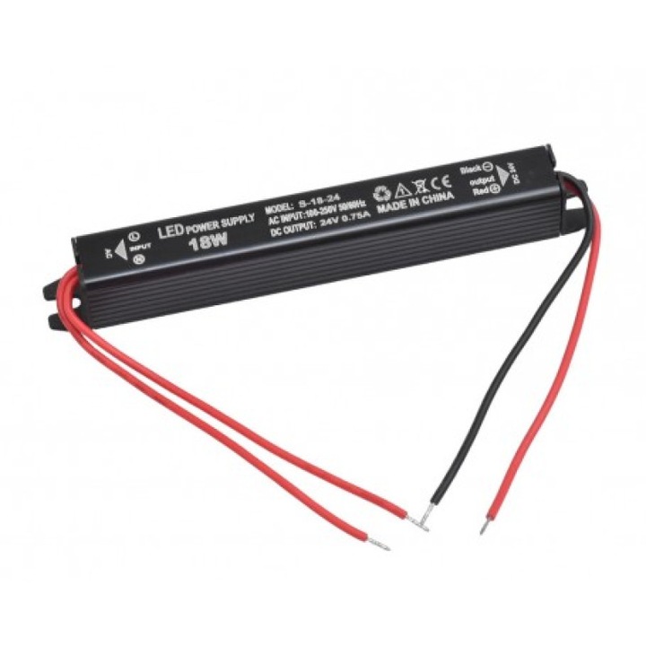 Sursa de alimentare 24v-18w 0.75a - Ultra Slim Black