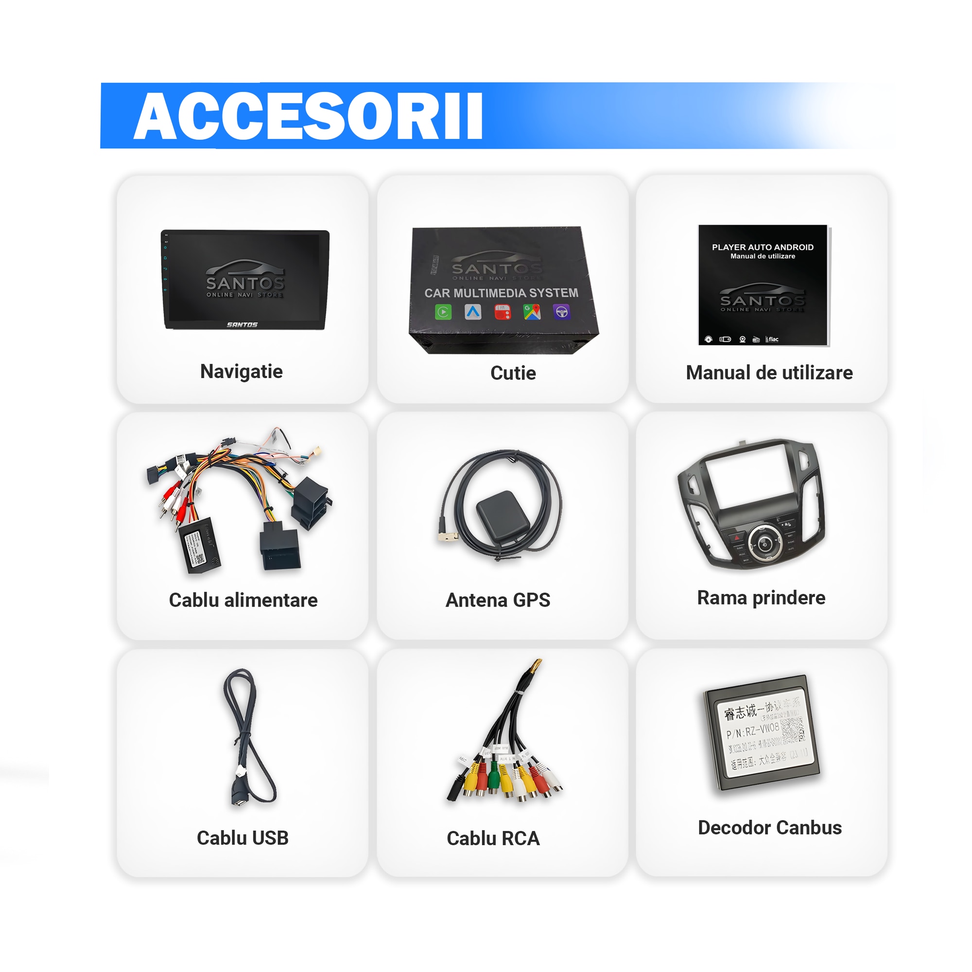 Navigatie Ford Focus 3 2012-2016, Android 13, 9 inch QLED, Octa Core 6GB RAM 128GB, Wireless CarPlay Android Auto, Slot Sim 4G, GPS, Waze [1]