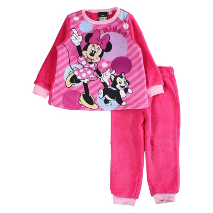 Pijamale Minnie fete, 110 cm, culoare fucsia