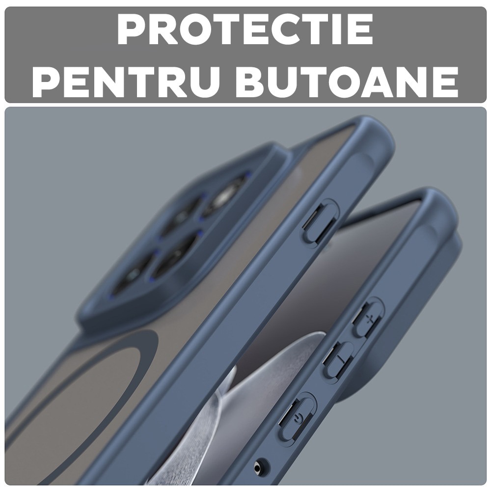 Husa pentru Motorola Moto G86 / G86 Power Daden® HaloFrost, MagSafe, Antisoc, Calitate Premium, Albastru