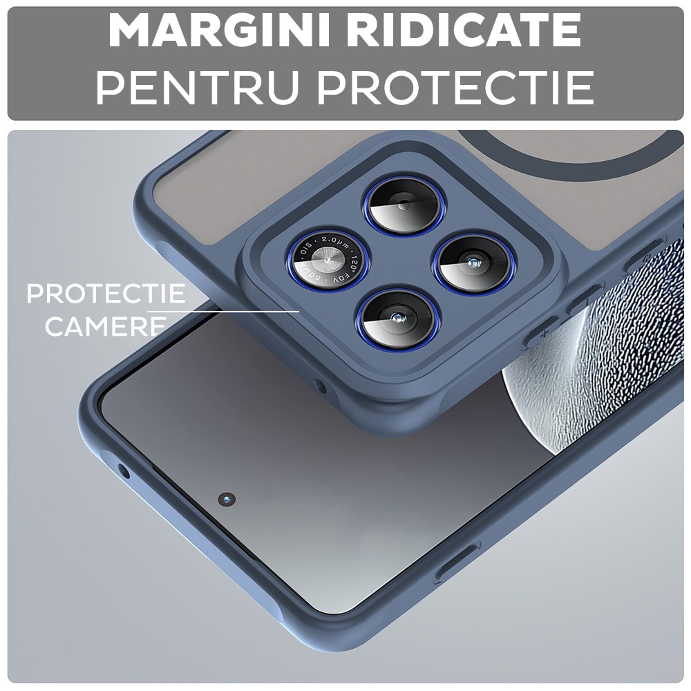 Husa pentru Motorola Moto G86 / G86 Power Daden® HaloFrost, MagSafe, Antisoc, Calitate Premium, Albastru