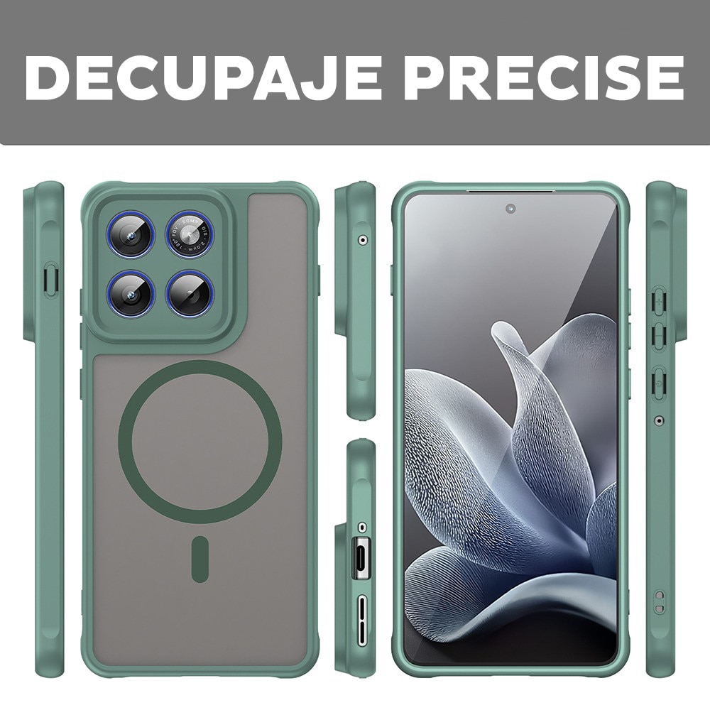 Husa pentru Motorola Edge 70 Daden® HaloFrost II, MagSafe, Antisoc, Incarcare wireless, Calitate Premium, Verde