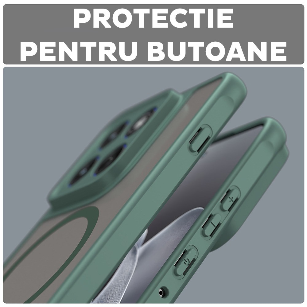 Husa pentru Motorola Edge 70 Daden® HaloFrost II, MagSafe, Antisoc, Incarcare wireless, Calitate Premium, Verde