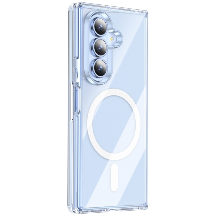 Carcasa Beline Clear MagSafe pentru Samsung Galaxy Z Fold 7, transparent, rezistentă la șocuri, anti-amprentă