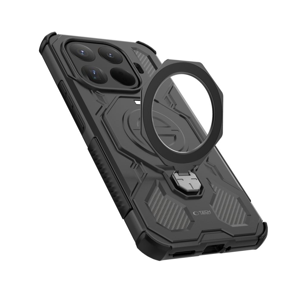 Carcasa Tech-Protect TacticStand cu MagSafe compatibila cu Xiaomi 15T Pro, Negru