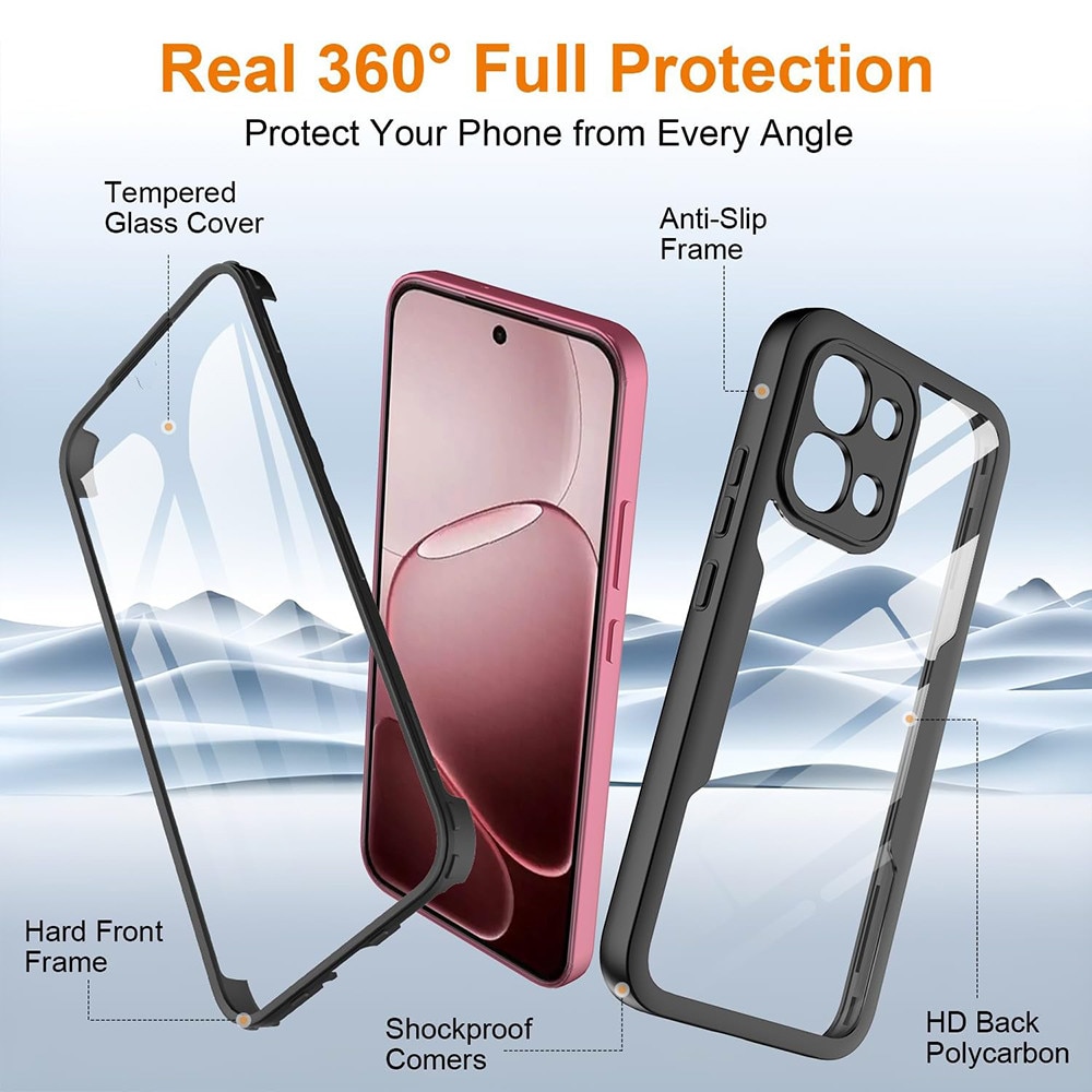 Husa pentru Oppo A6 Pro 4G / A6 Pro 5G + Folie - Techsuit ColorVerse 360 Series - Black