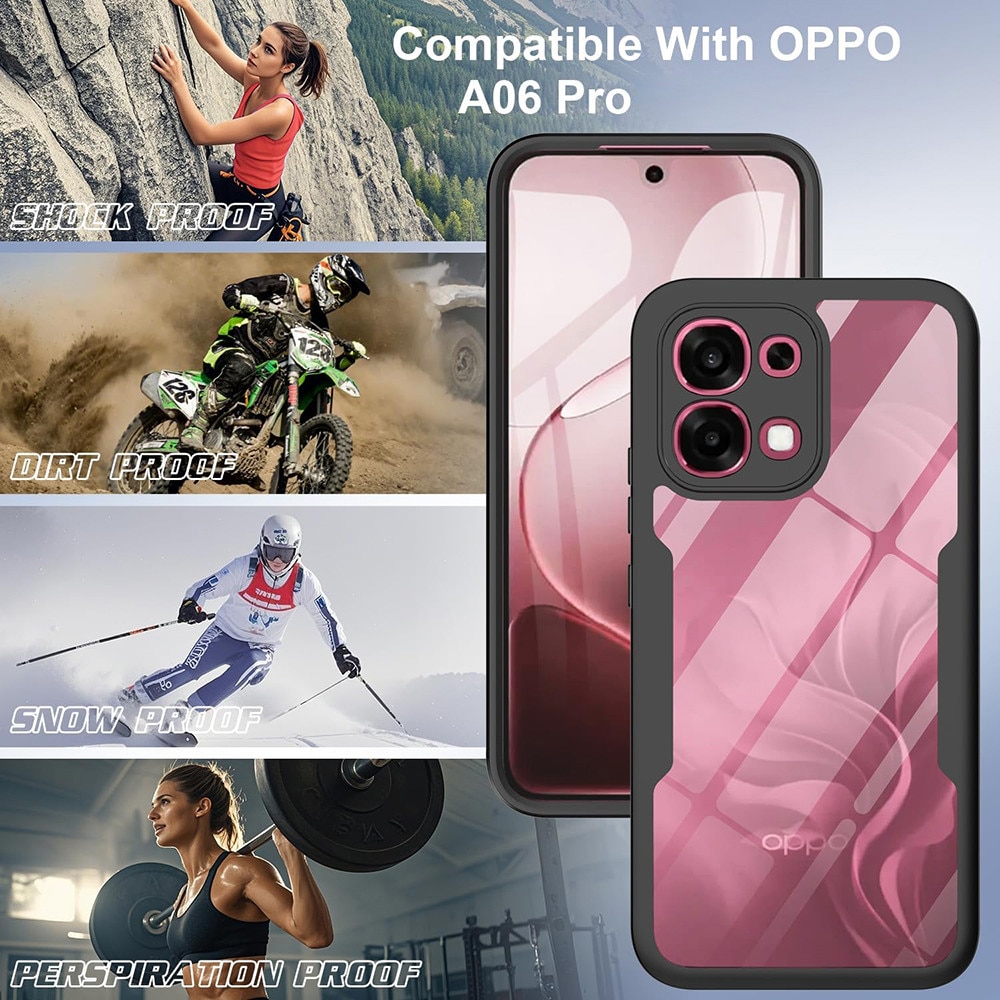 Husa pentru Oppo A6 Pro 4G / A6 Pro 5G + Folie - Techsuit ColorVerse 360 Series - Black