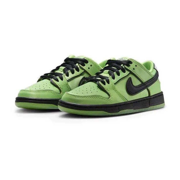 Pantofi sport copii, Nike Dunk SB Low x The Powerpuff Girls, verde