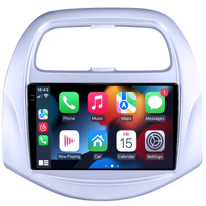 Navigatie dedicata Chevrolet Spark Beat 2018-2020, 4GB RAM 32GB ROM, Octacore, Android 14, Display QLED 9", DSP, Carplay&Android Auto, SIM 4G, Bluetooth, Ventilator Activ