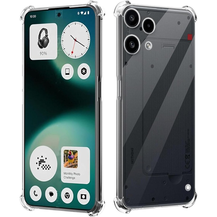 Калъф за Nothing Phone 3a Lite Anti-Shock 1.5mm подсилени 4 ъгъла & тънък, със защита за лещи, прозрачен