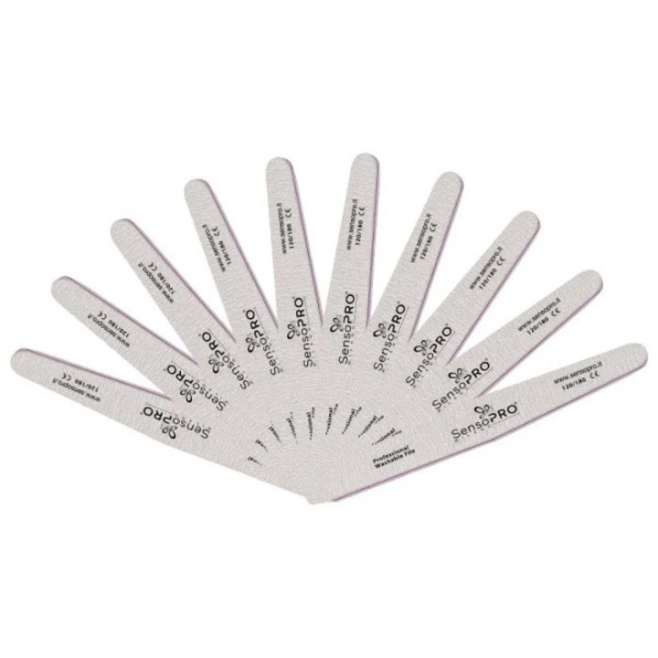 Комплект 10 пили за нокти Капка, зърненост 120/180 - SensoPRO Milano