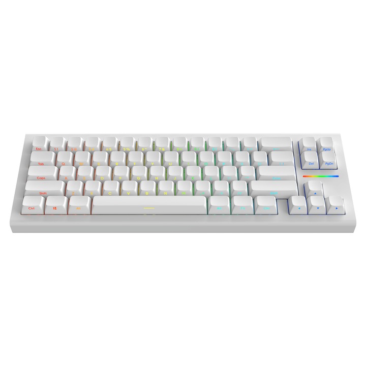 Tastatura Gaming Hall Effect Nubi NK68HE Alb ANSI