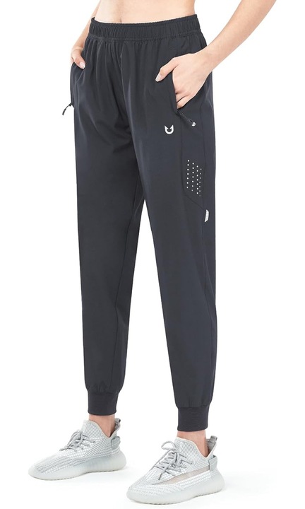 Pantaloni sport de alergare pentru femei, gri, XS