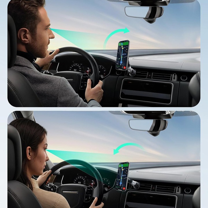 Suport Masina, Magnetic, Prindere Grila de Ventilatie, 360A° - ESR OmniLock (2B52301) - Black/Carbon Fiber