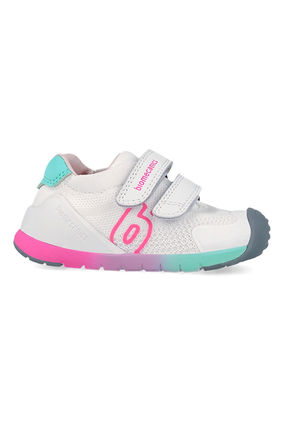 DDD　904545 Biomecanics, Pantofi sport cu talpa plata si inchidere velcro, Roz
