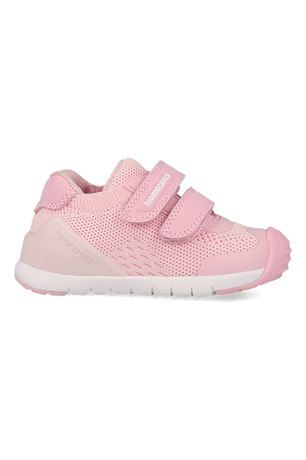 Biomecanics, Pantofi sport din plasa cu garnituri din material sintetic, Roz pastel, Piersica, Bej deschis, 19 EU