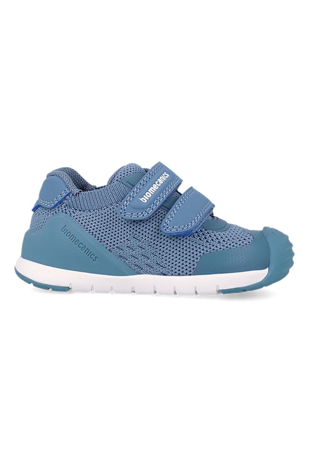 Biomecanics, Pantofi sport din plasa cu garnituri din material sintetic, Albastru inchis, Alb murdar, 20 EU
