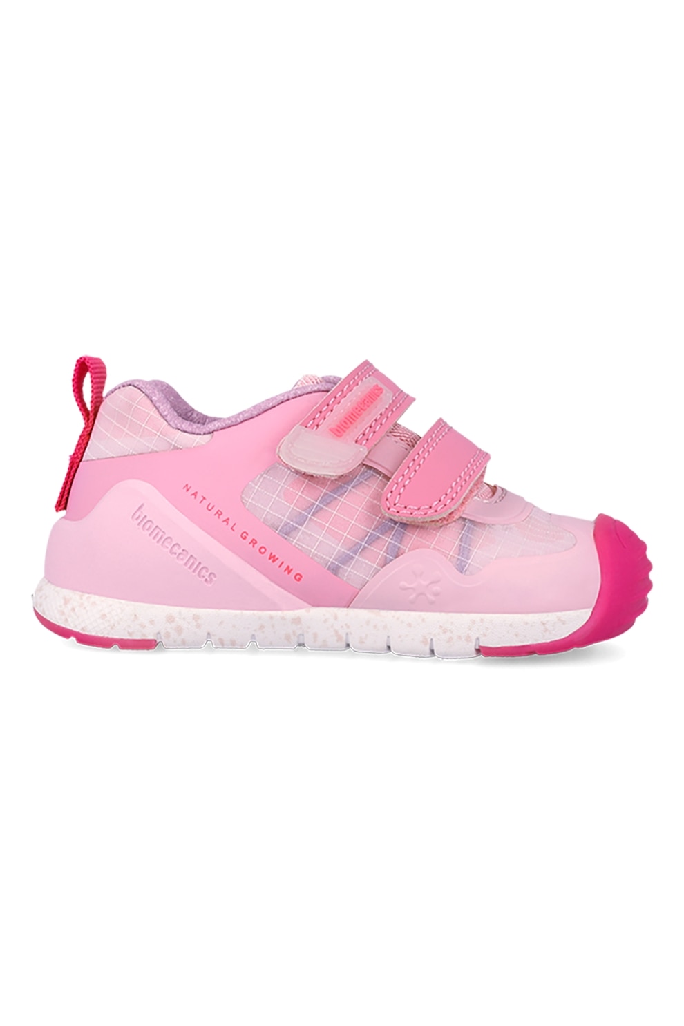 Biomecanics, Pantofi sport din piele ecologica si material textil, Roz deschis, Roz aprins, Roz pastel, 20 EU