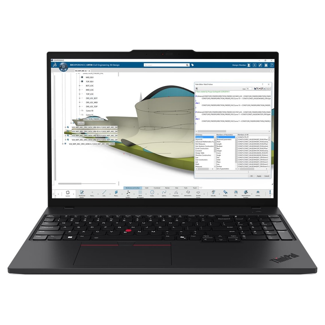 Laptop Lenovo ThinkPad P16s Gen 4 (Intel), 16" WUXGA 1920x1200 IPS 400nits, Intel Core Ultra 7 155H 16-core, 64 GB DDR5, 2TB SSD m2 PCIe, NVIDIA RTX PRO 500 Blackwell Generation 6GB GDDR7, Windows 11 Pro, Aluminium case 1.82 kg Black
