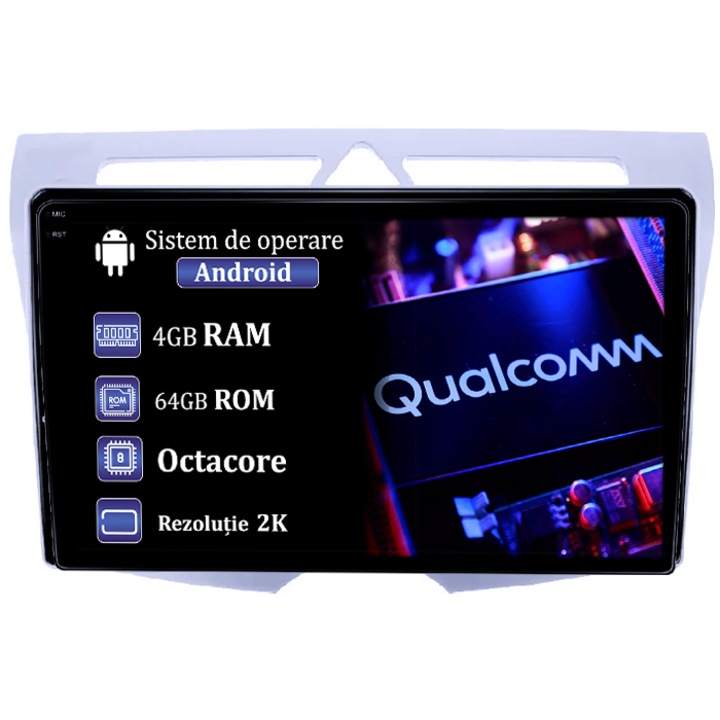 Navigatie dedicata Kia Picanto 2007-2011, 4GB RAM 64GB ROM, Procesor Qualcomm Octacore, Android 14, Rezolutie 2K, Display QLED 9", DSP, Carplay&Android Auto, SIM 4G