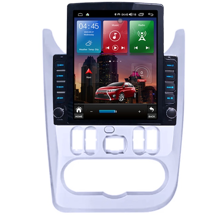 Navigati dedicata Dacia&Renault 2009-2013, Tesla Style, 8GB RAM 128GB ROM, Octacore, Android 13, Display QLED 10.25", DSP, Carplay&Android Auto, SIM 4G, Ventilator Activ
